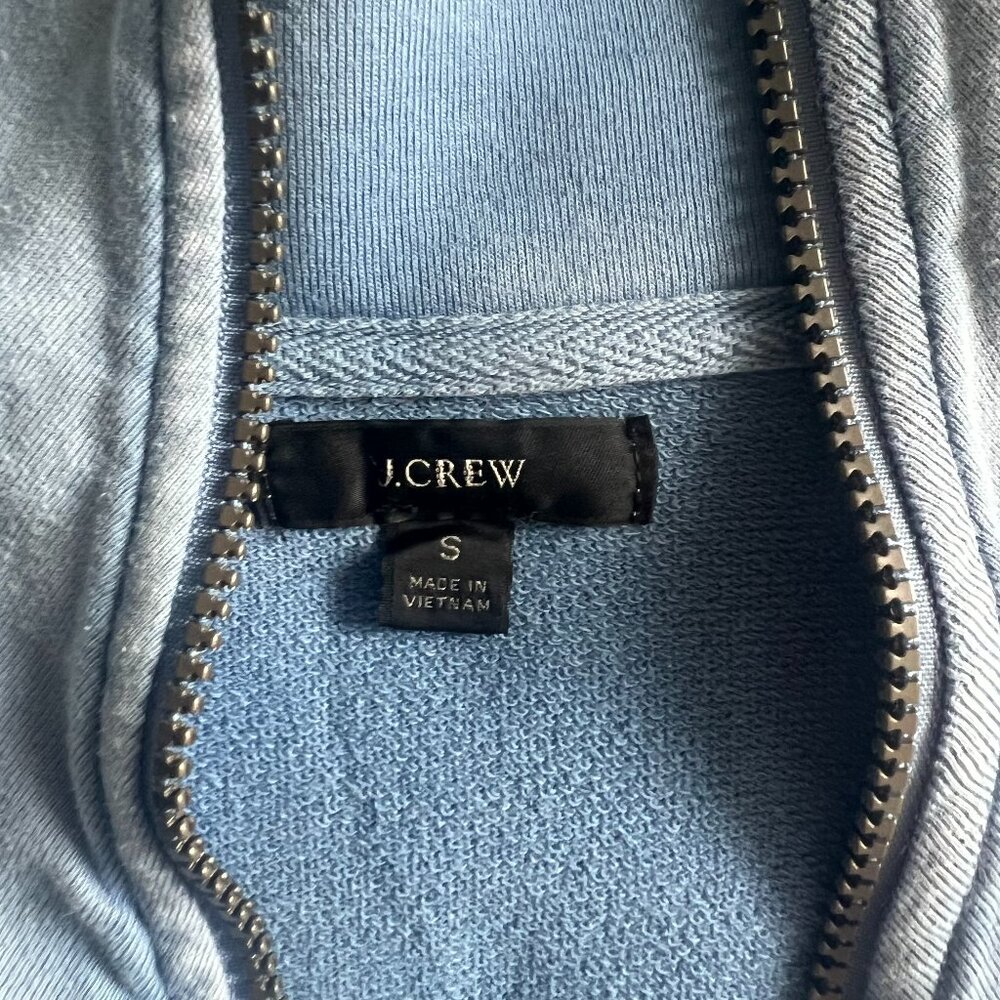 J Crew Lounge Set Quarter Zip and Sweatpants Blue Small - Picture 3 of 8